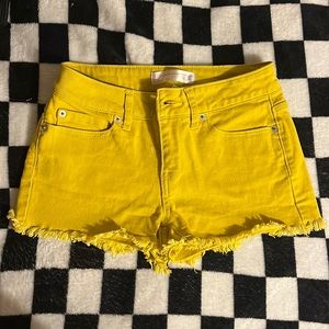 Xs yellow denim shorts